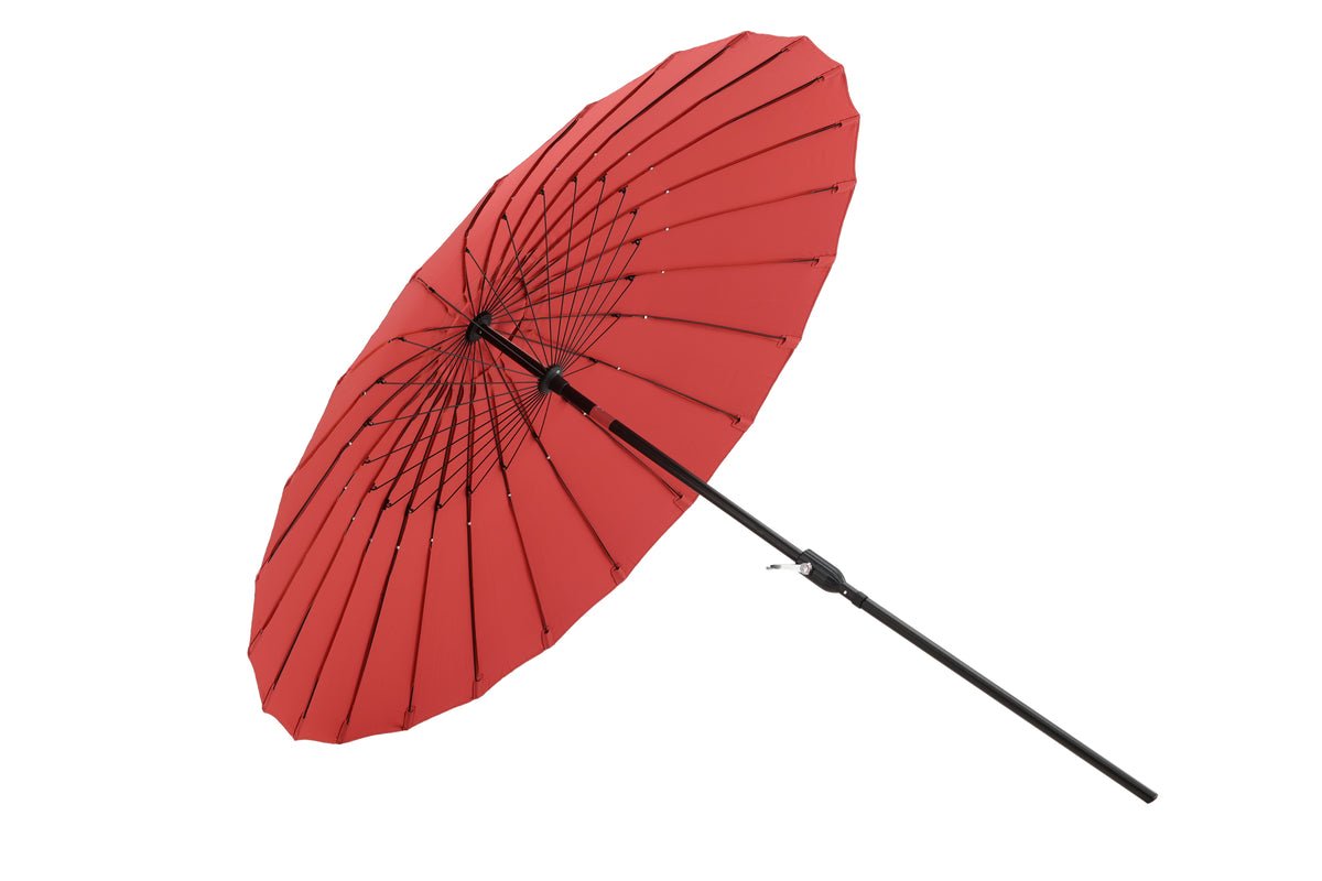 Parasol Rivierra – Ø270 cm in de kleur Rood