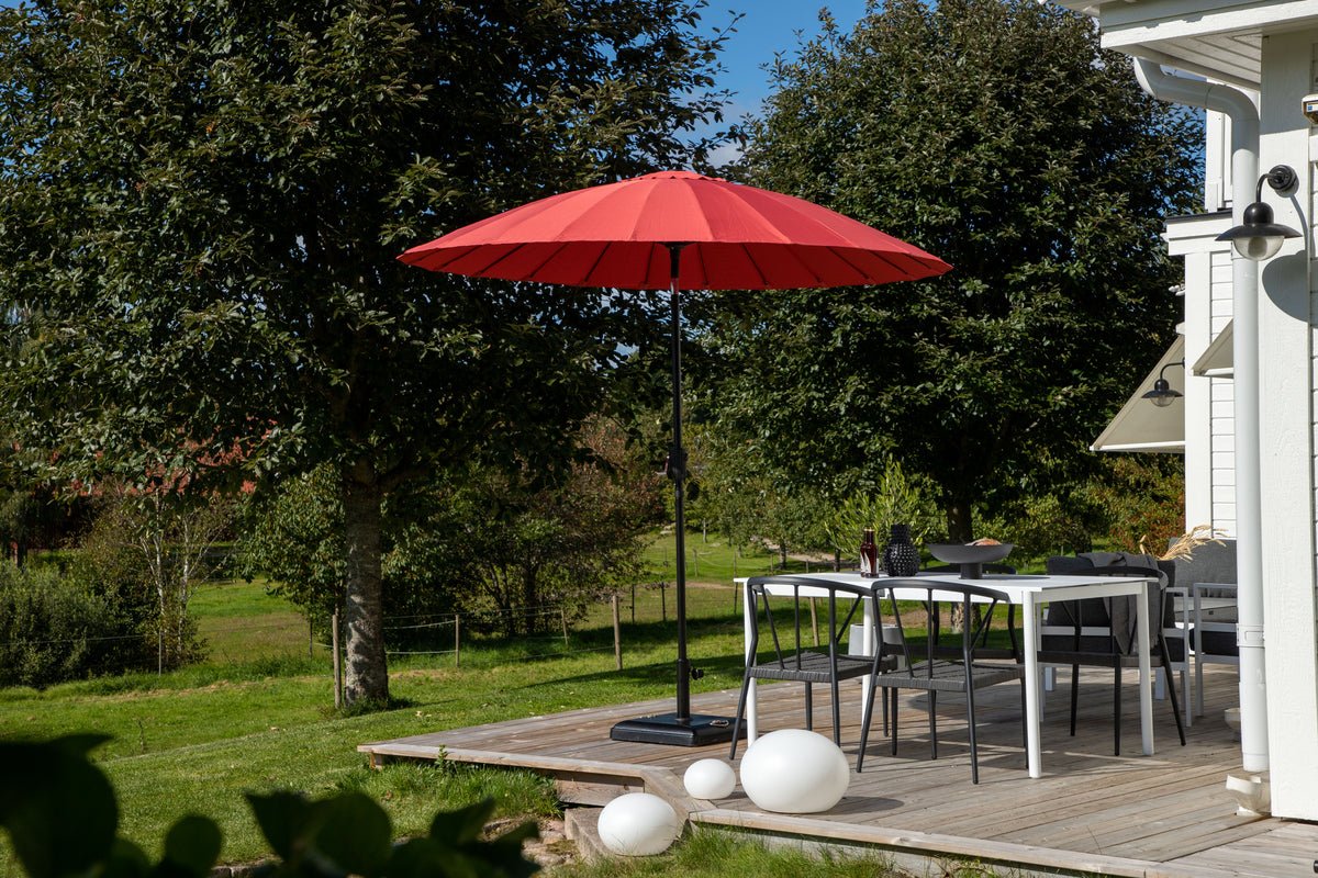 Parasol Rivierra – Ø270 cm in de kleur Rood