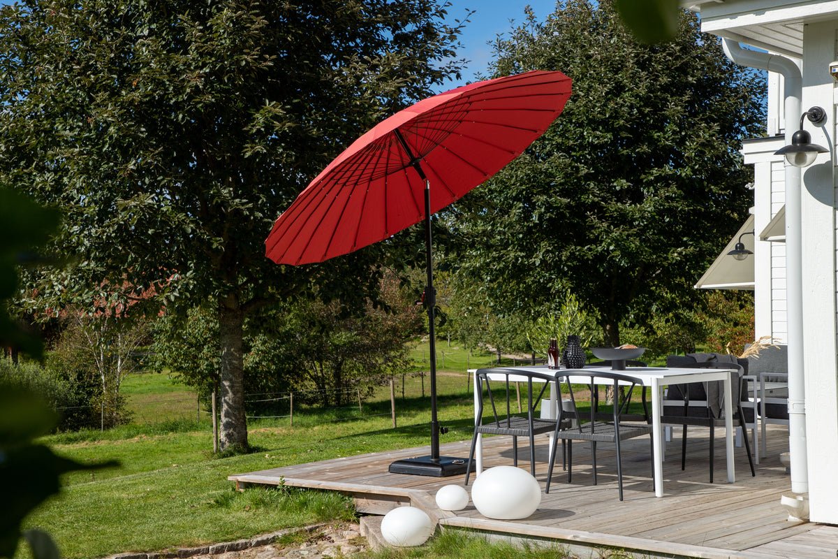 Parasol Rivierra – Ø270 cm in de kleur Rood