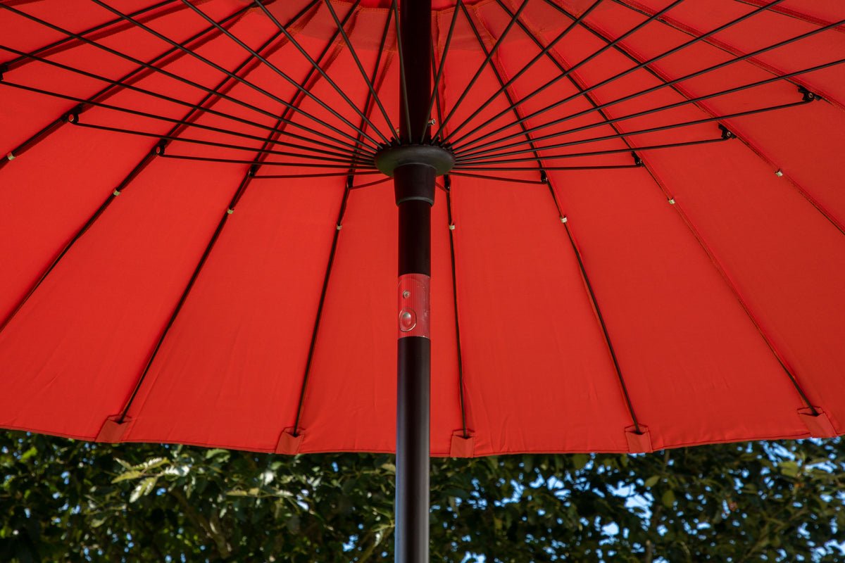 Parasol Rivierra – Ø270 cm in de kleur Rood