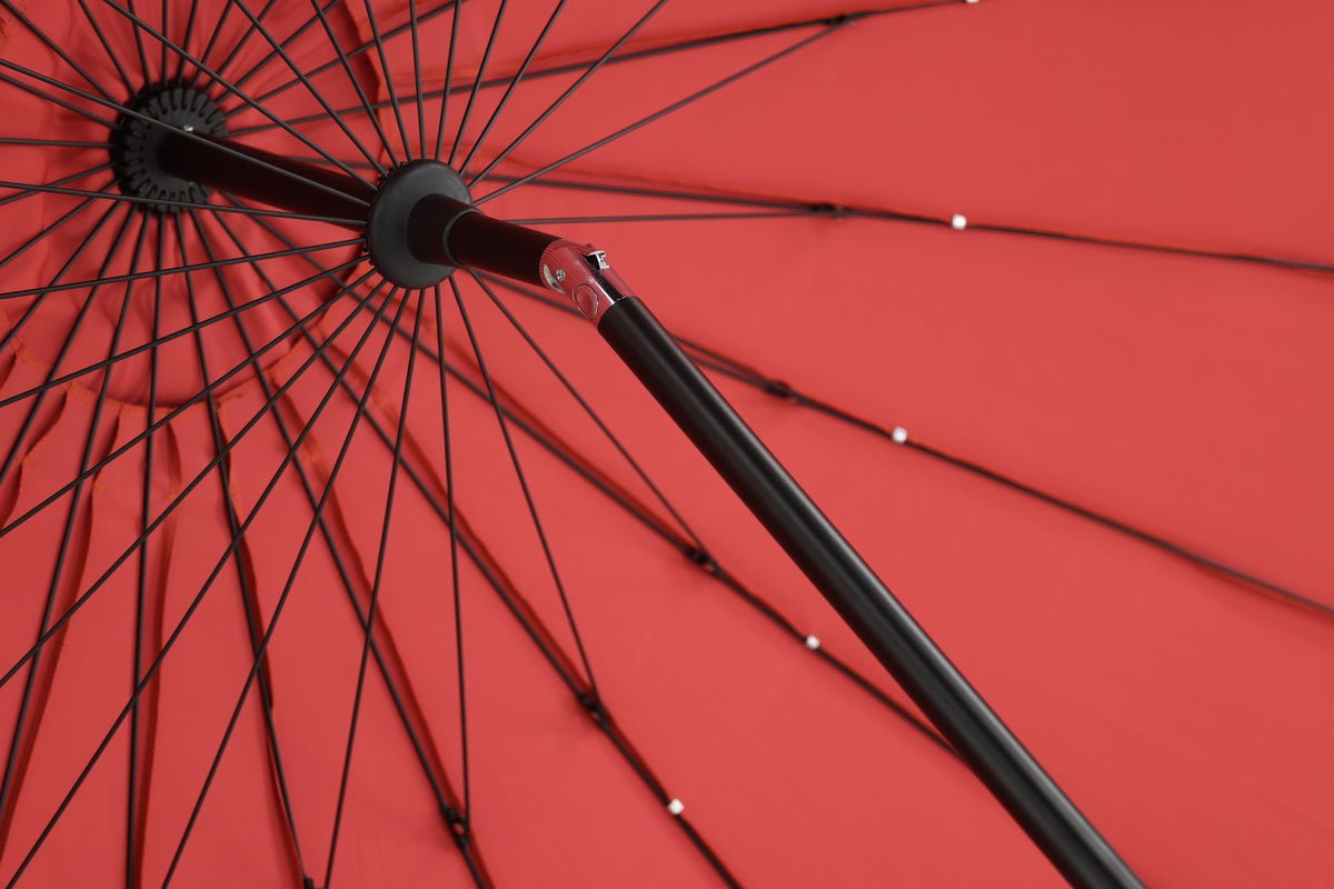 Parasol Rivierra – Ø270 cm in de kleur Rood