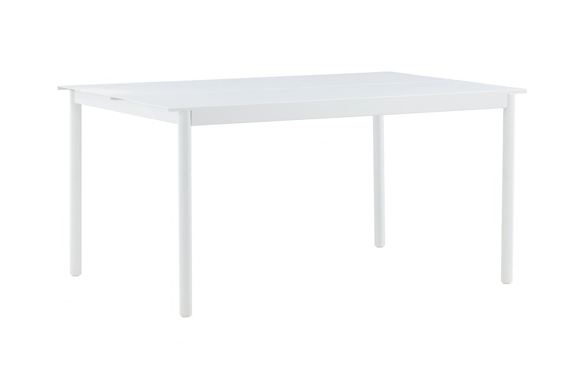 Tuin tafel Sunari - witte eettafel van aluminium