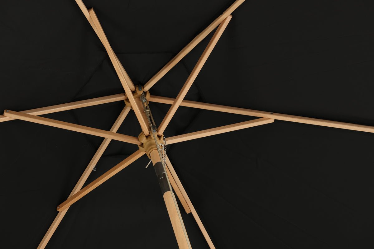 Tuinparasol Valenza – Ø250 cm in Zwart of Wit