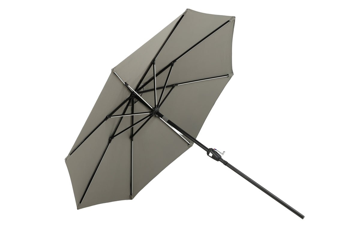 Parasol Lightning – Ø270 cm in keuze uit Zwart of Grijs