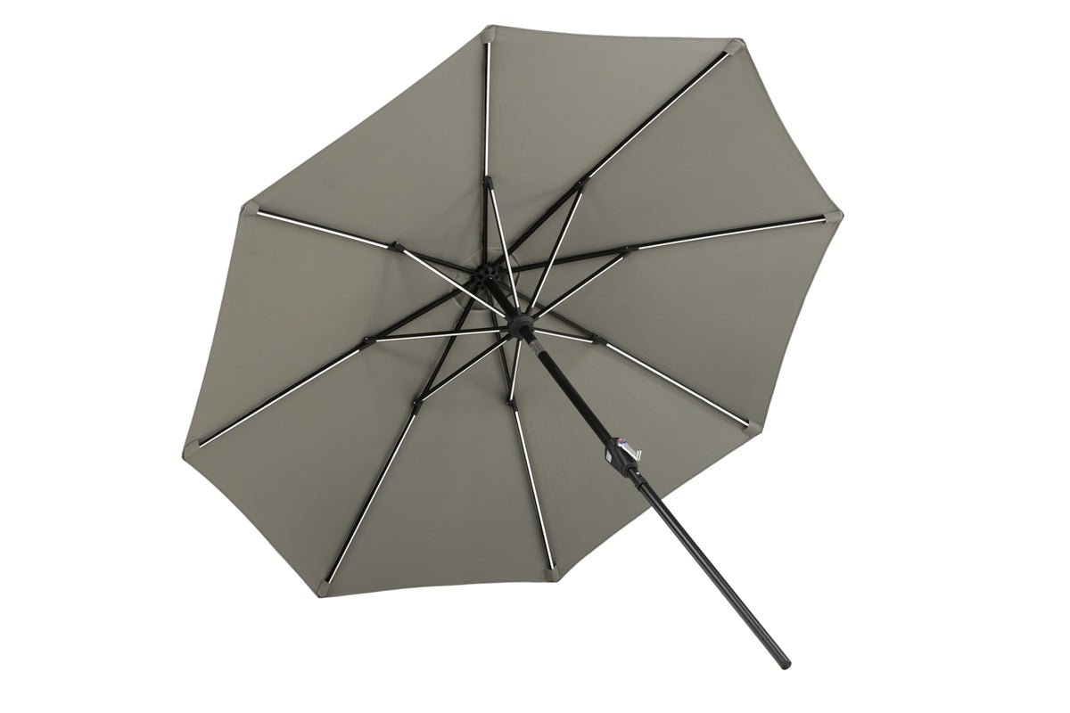 Parasol Lightning – Ø270 cm in keuze uit Zwart of Grijs