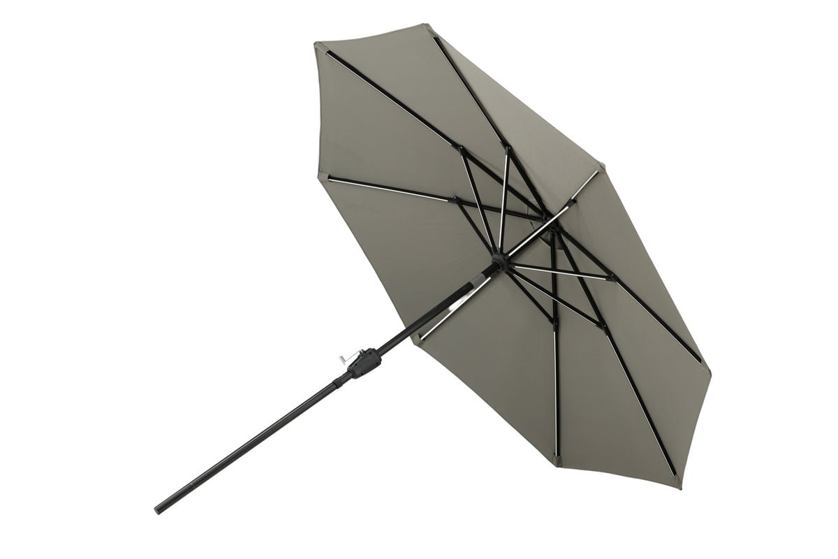 Parasol Lightning – Ø270 cm in keuze uit Zwart of Grijs