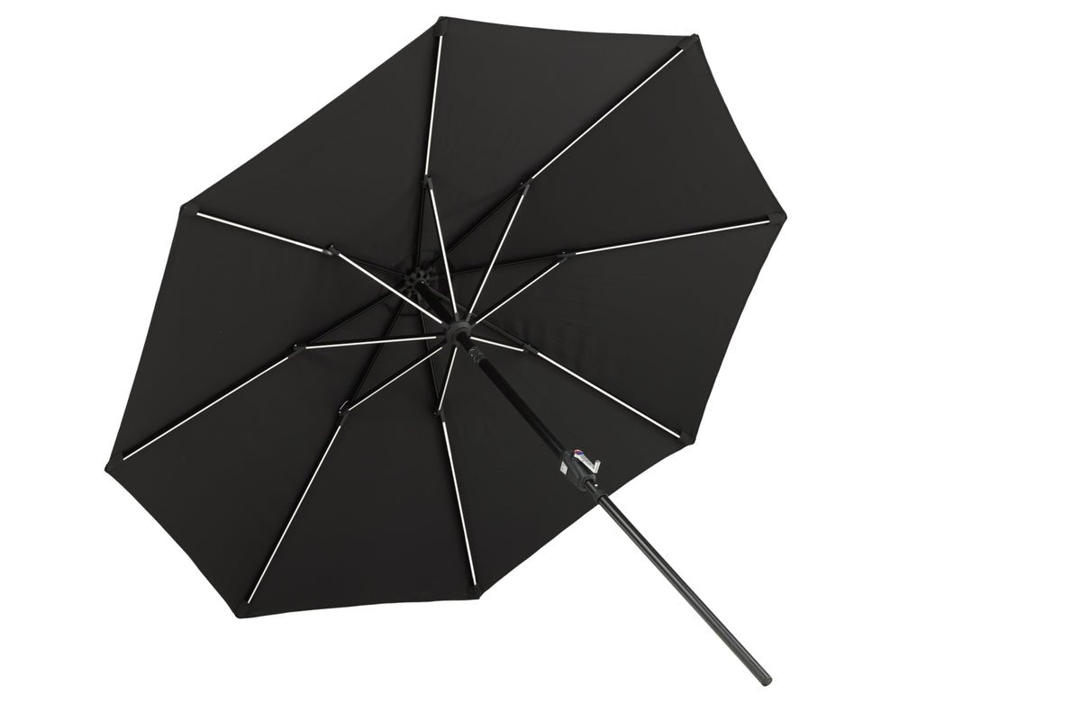Parasol Lightning – Ø270 cm in keuze uit Zwart of Grijs
