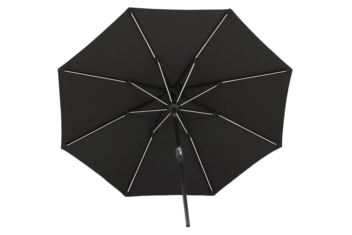 Parasol Lightning – Ø270 cm in keuze uit Zwart of Grijs
