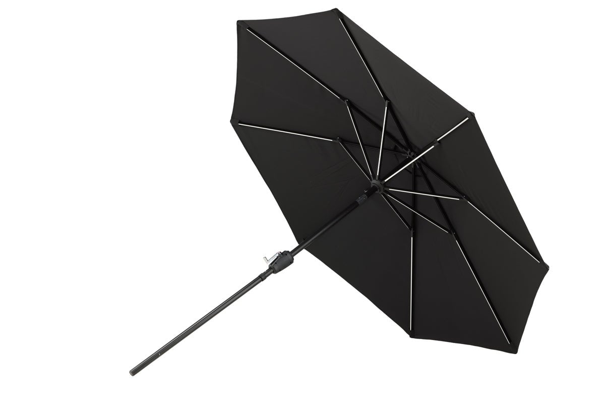 Parasol Lightning – Ø270 cm in keuze uit Zwart of Grijs