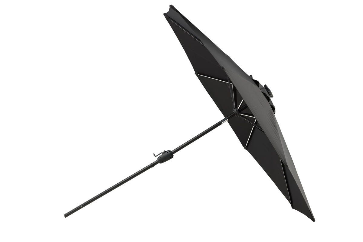 Parasol Lightning – Ø270 cm in keuze uit Zwart of Grijs