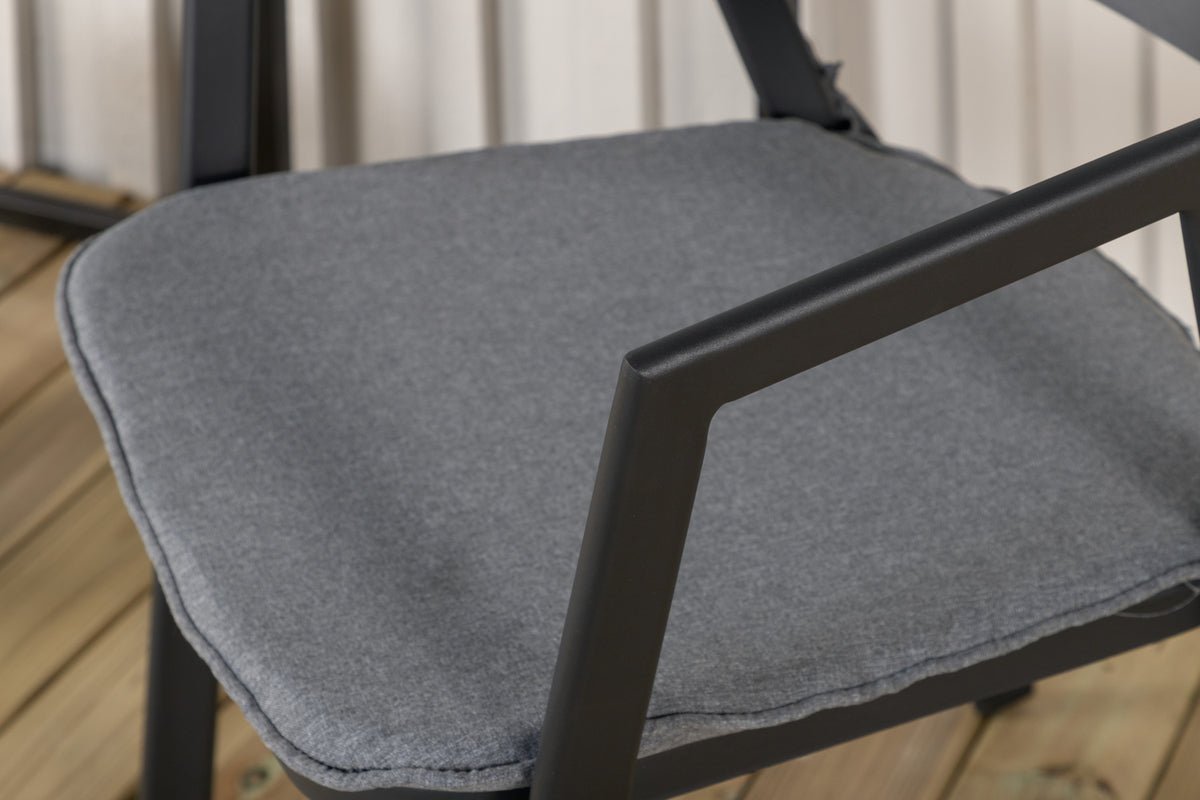 Tuinstoel Sylt - van aluminium in Zwart