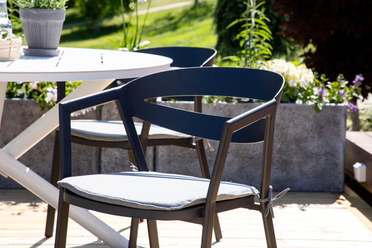 Tuinstoel Sylt - van aluminium in Zwart