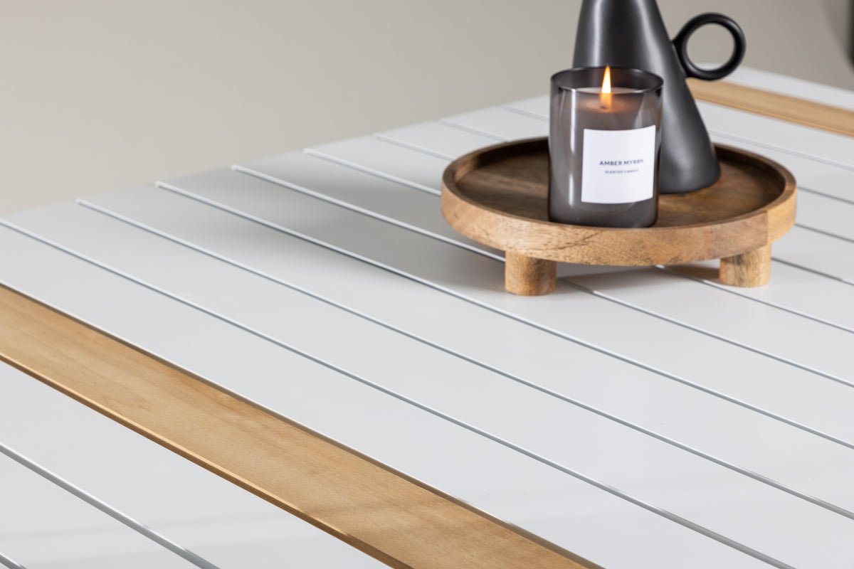 Tuin tafel Nuru - Teakhout en aluminium voor stabiliteit en duurzaamheid