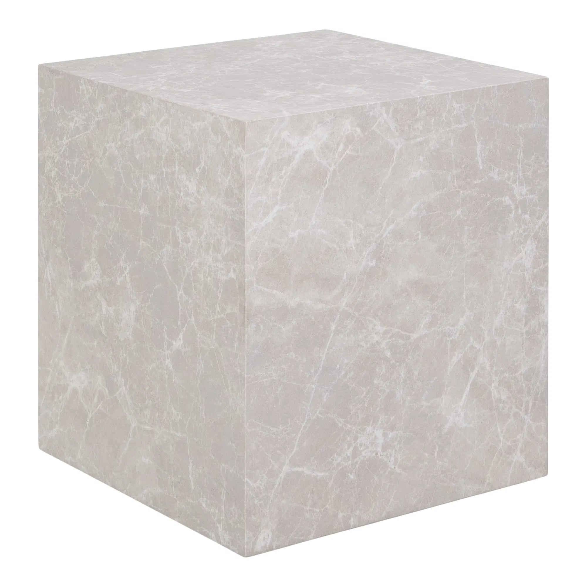 Designer salontafel/bijzettafel Parijs in marmerlook 40x40x45 cm