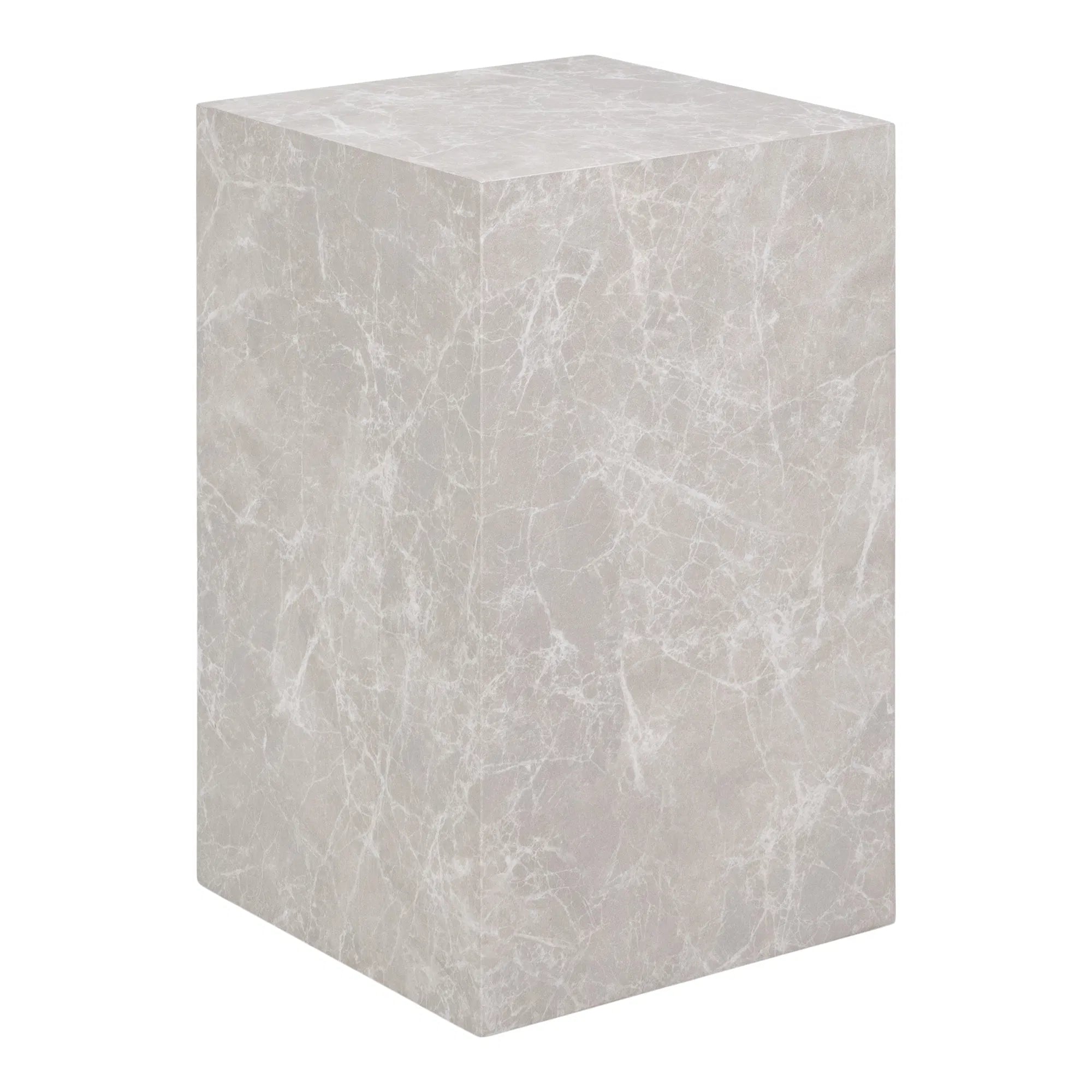 Designer salontafel/bijzettafel Parijs in marmerlook 30x30x50 cm