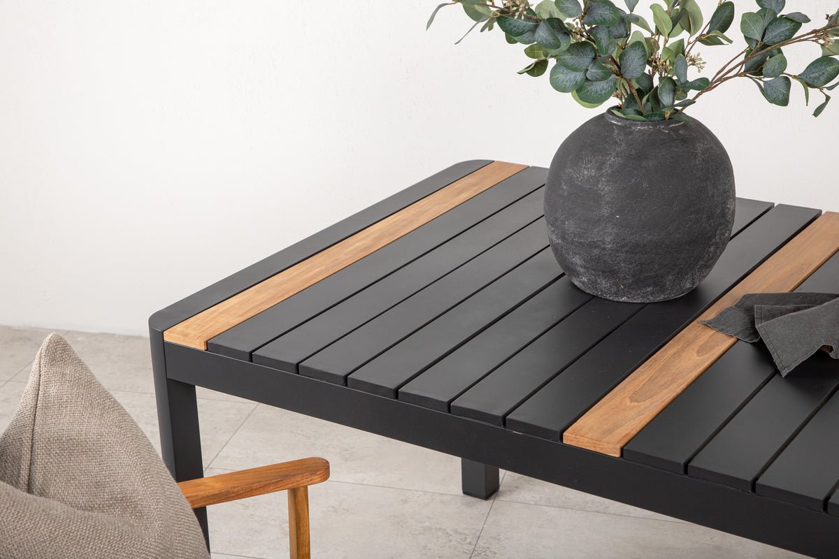 Tuin tafel Nuru - Teakhout en aluminium voor stabiliteit en duurzaamheid