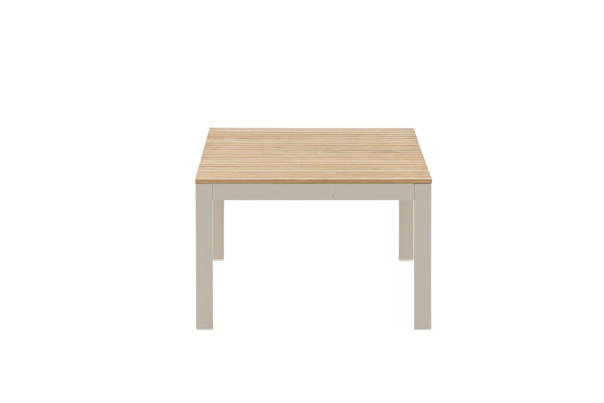 Garten salontafel Alanu - een materiaalcombinatie van aluminium en teakhout