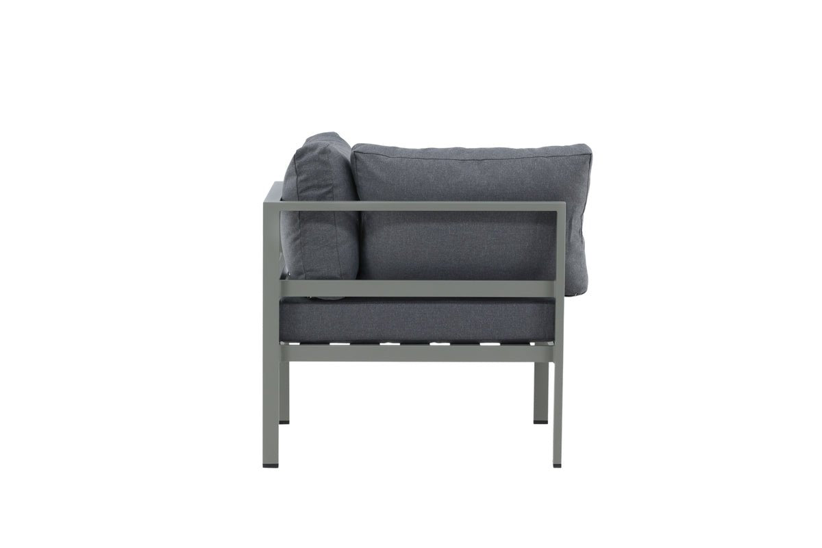 Hoekmodule tuinbank Borelio - Van aluminium in de kleuren Khaki en Beige