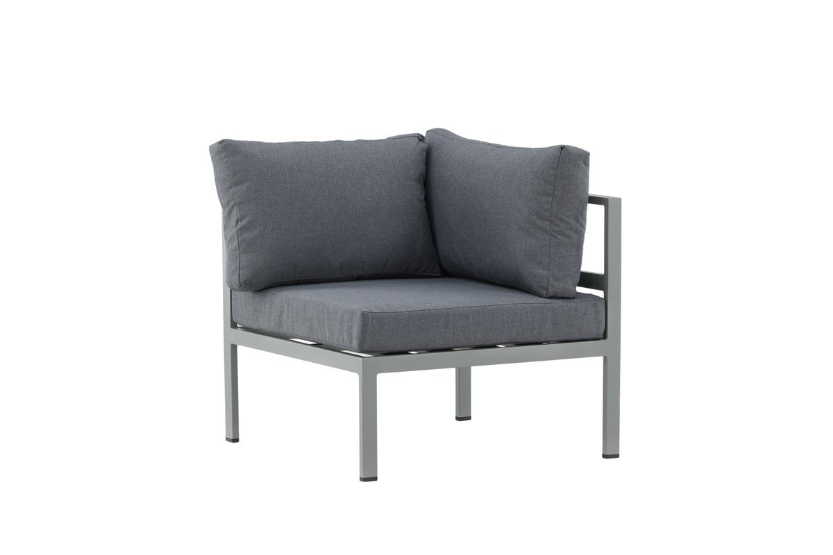 Hoekmodule tuinbank Borelio - Van aluminium in de kleuren Khaki en Beige