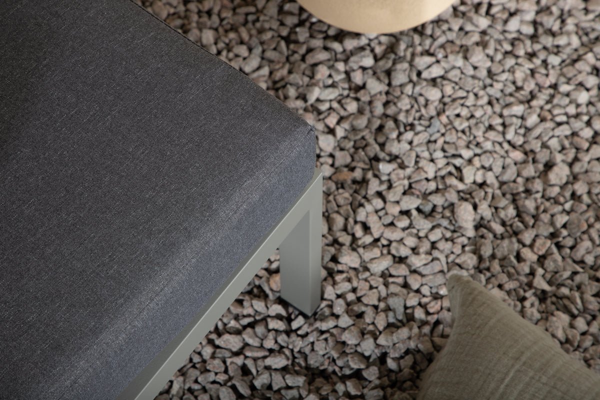 Hoekmodule tuinbank Borelio - Van aluminium in de kleuren Khaki en Beige