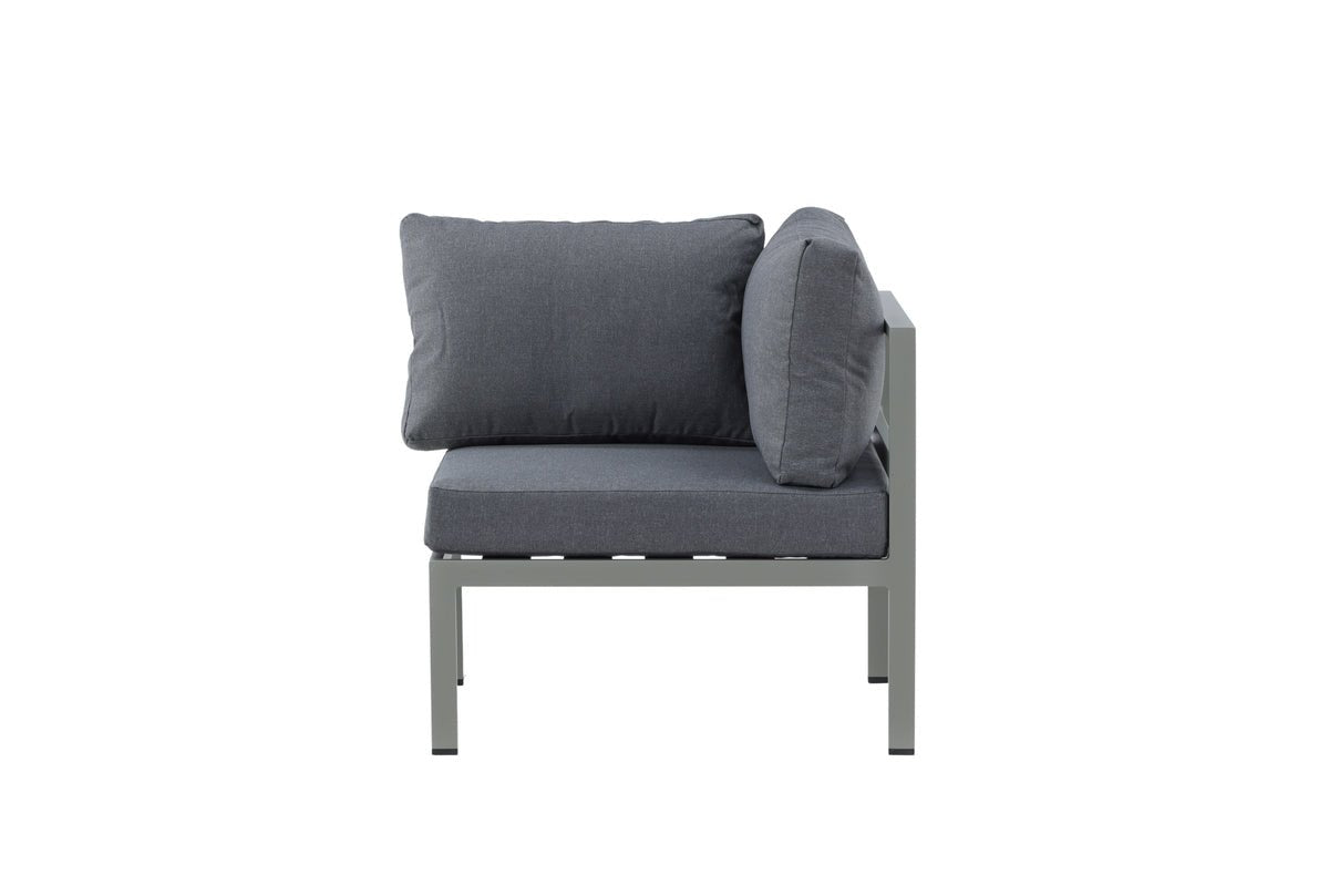 Hoekmodule tuinbank Borelio - Van aluminium in de kleuren Khaki en Beige