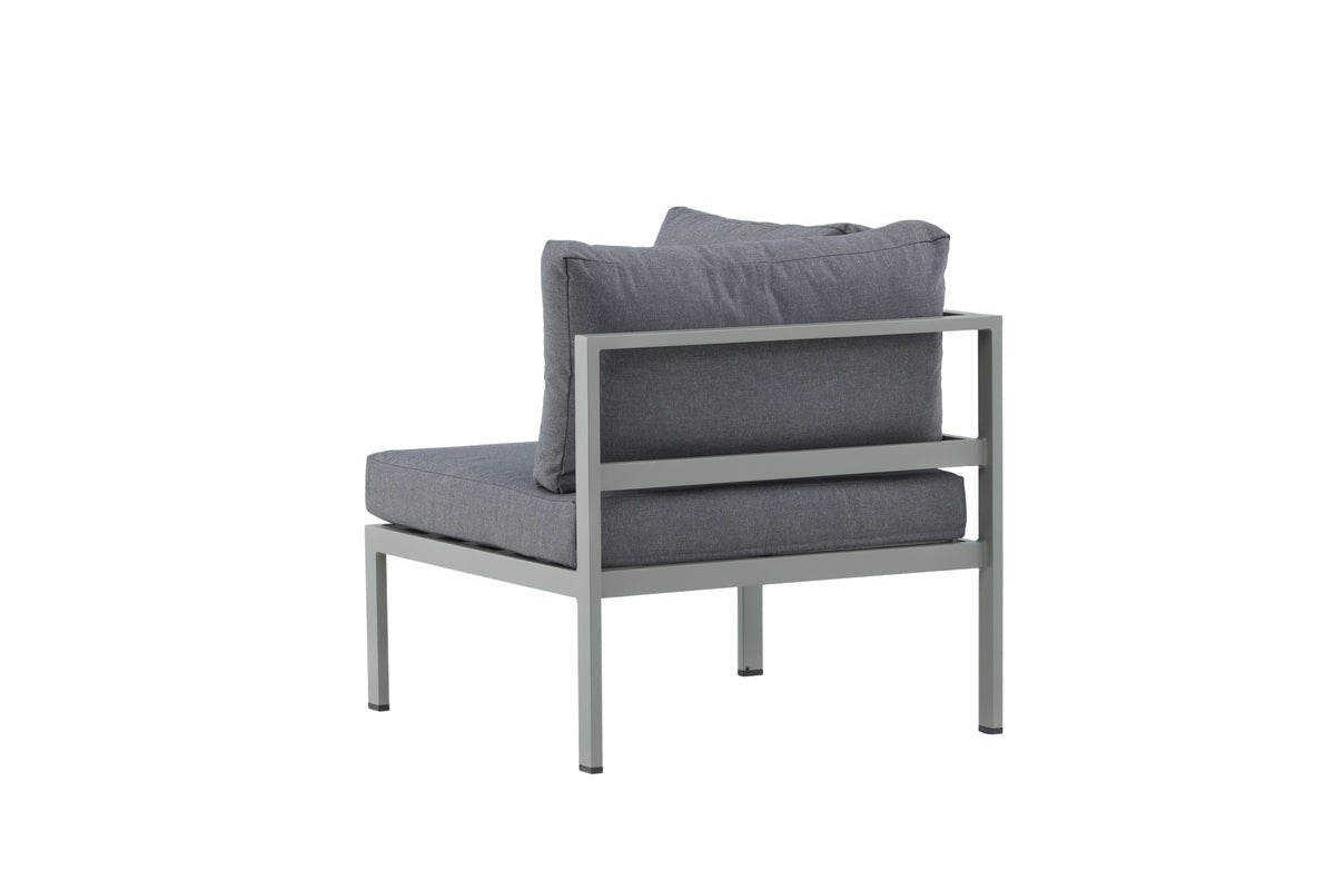 Hoekmodule tuinbank Borelio - Van aluminium in de kleuren Khaki en Beige