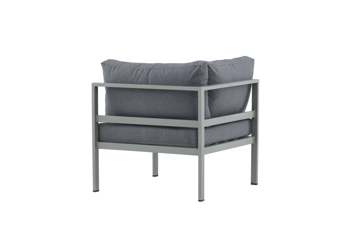 Hoekmodule tuinbank Borelio - Van aluminium in de kleuren Khaki en Beige