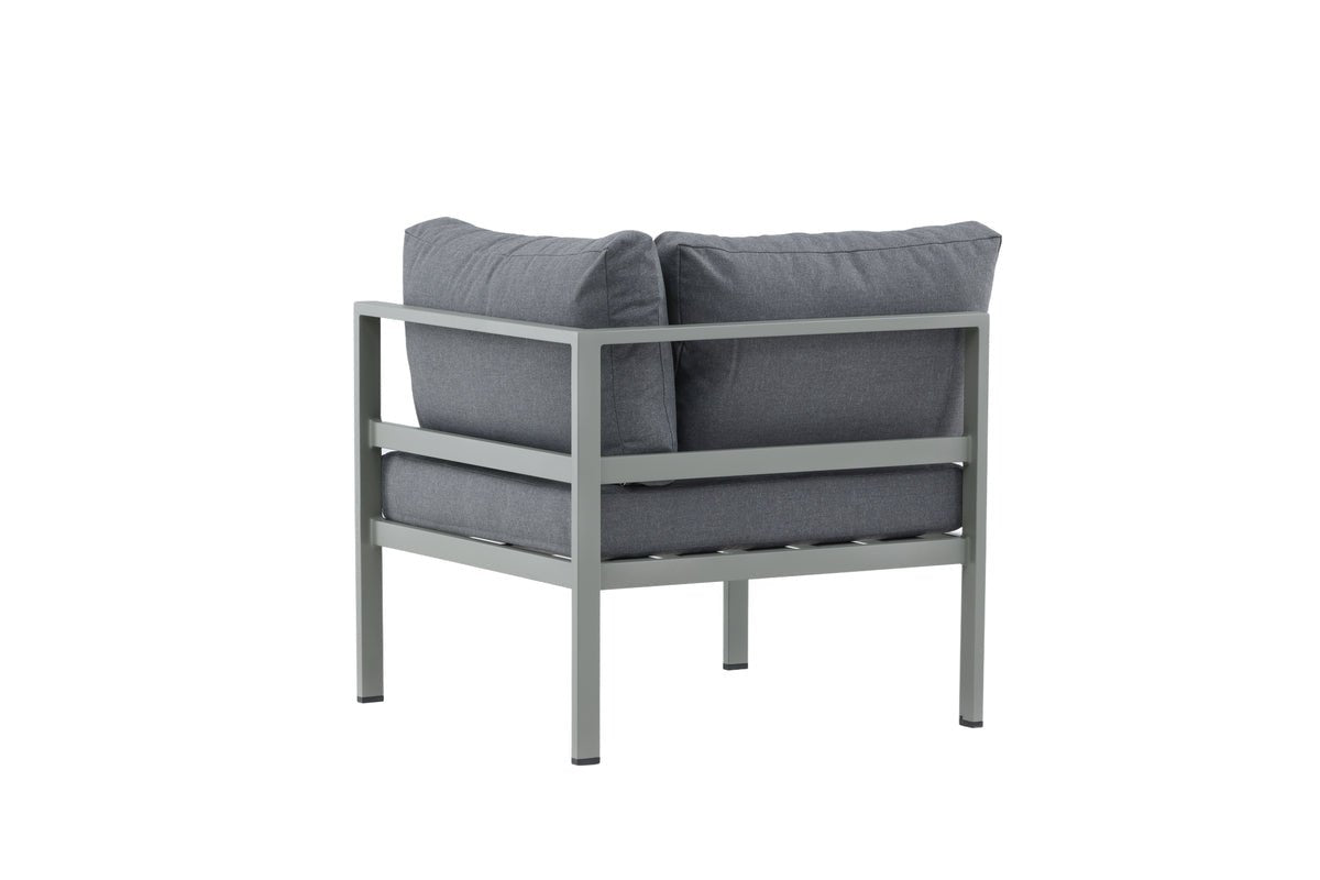 Hoekmodule tuinbank Borelio - Van aluminium in de kleuren Khaki en Beige