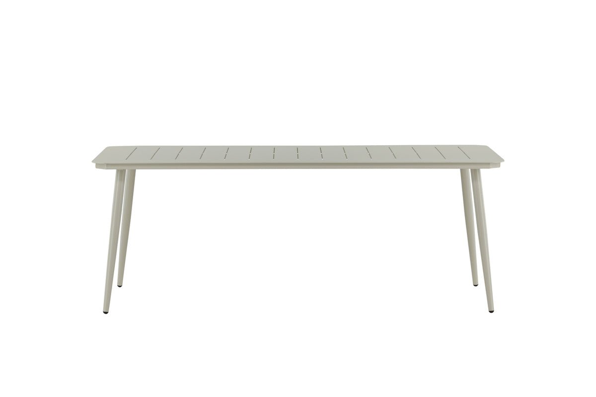 Tuin tafel Imani - rechthoekige, beige eettafel van aluminium