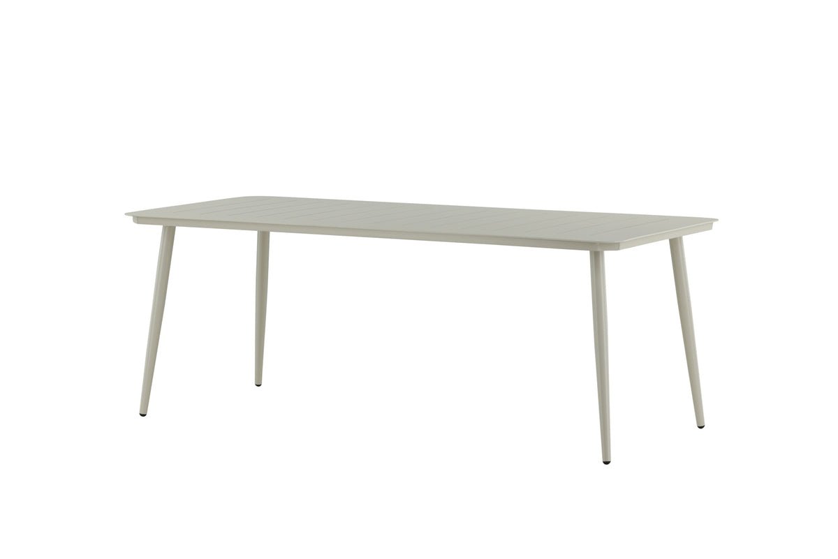 Tuin tafel Imani - rechthoekige, beige eettafel van aluminium