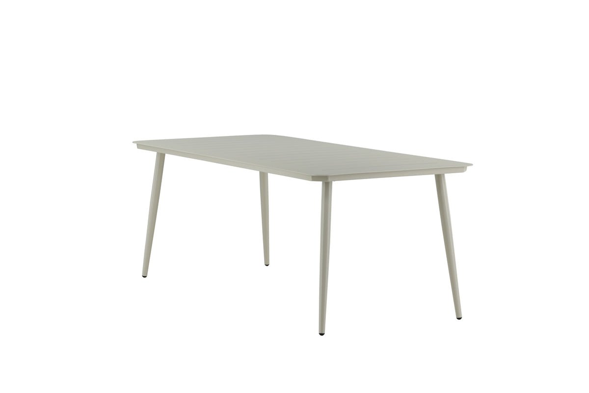 Tuin tafel Imani - rechthoekige, beige eettafel van aluminium