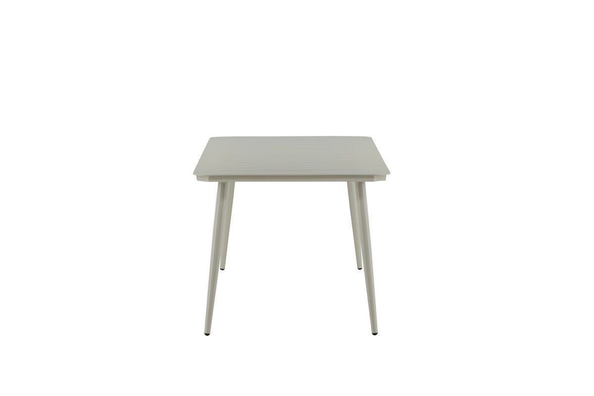 Tuin tafel Imani - rechthoekige, beige eettafel van aluminium
