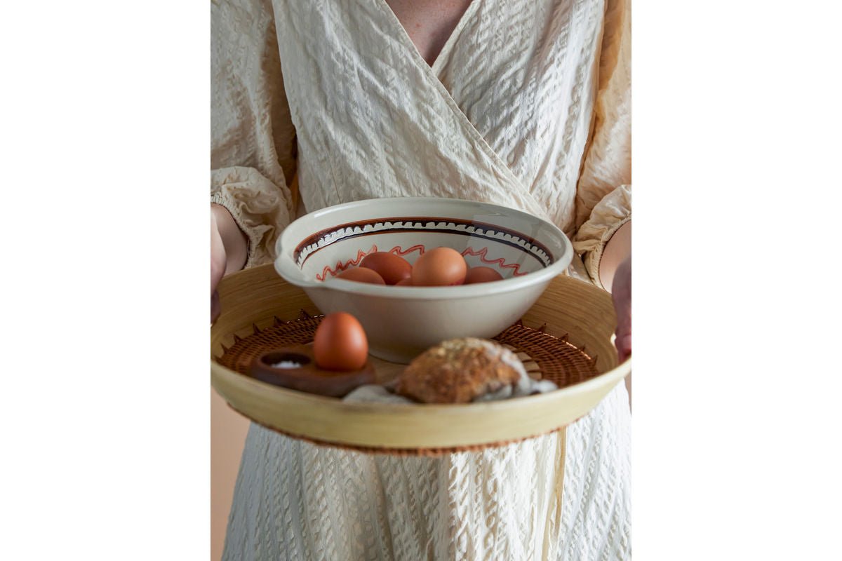 Schaal Riona – steengoed met handgeschilderd patroon