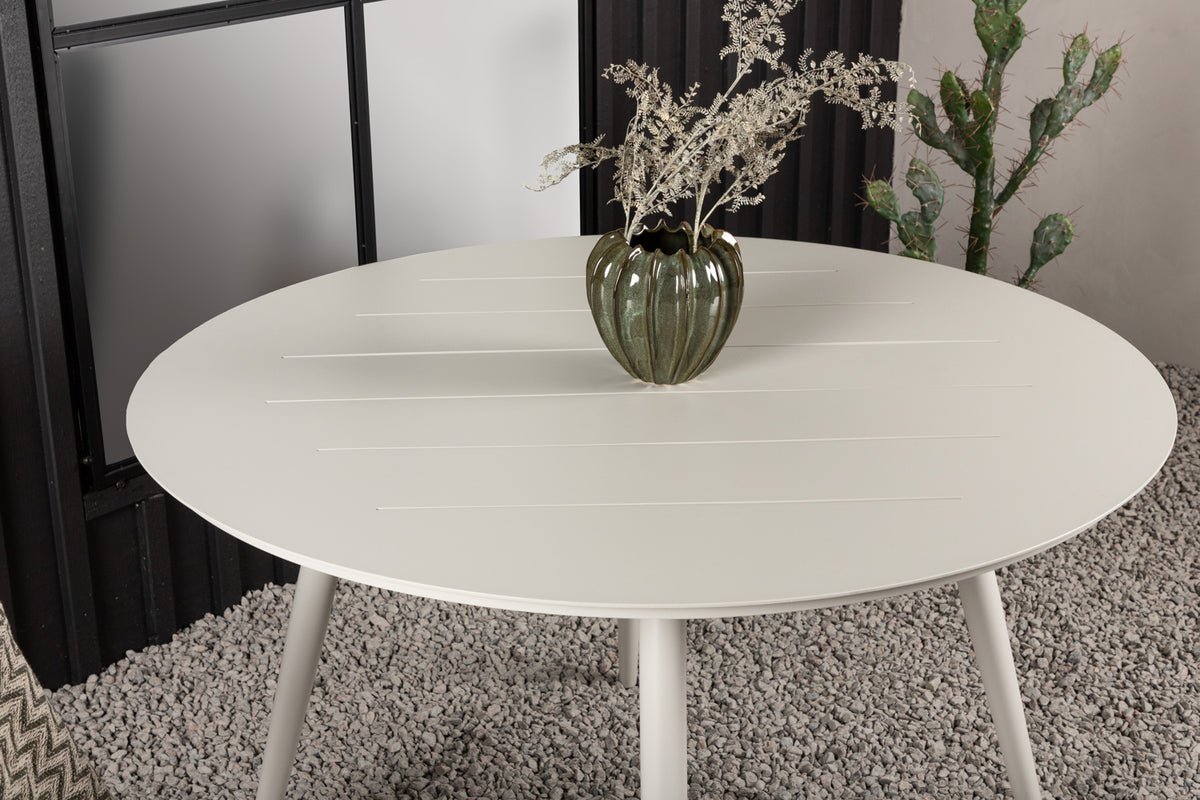 Tuin Eettafel Arbor - Ø 120cm van beige aluminium