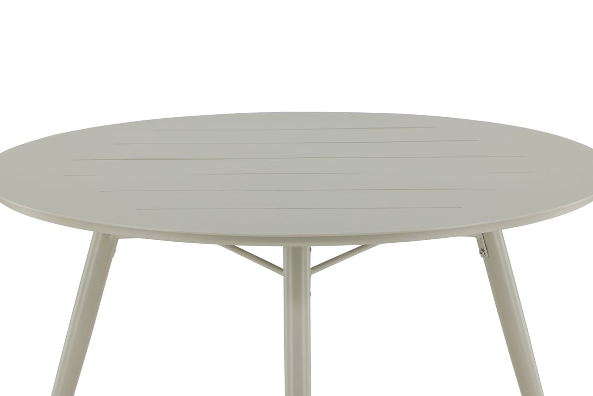 Tuin Eettafel Arbor - Ø 120cm van beige aluminium