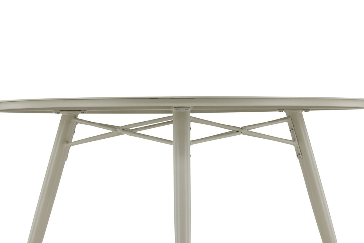 Tuin Eettafel Arbor - Ø 120cm van beige aluminium