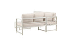 Tuin Loungeset Nadi – 3-delig met tafel in Beige van aluminium & polyester