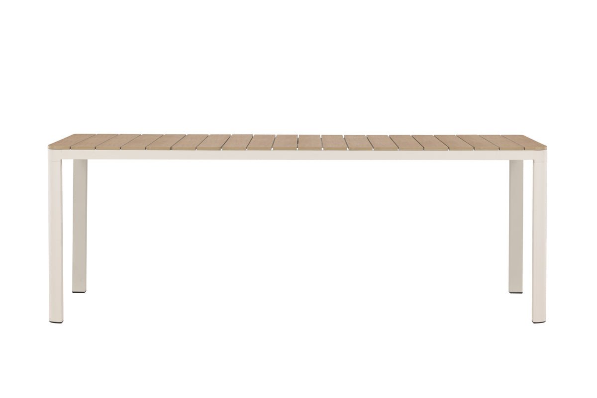 Tuin eettafel Ätna - 210x90 cm in Beige met een tafelblad van Aintwood