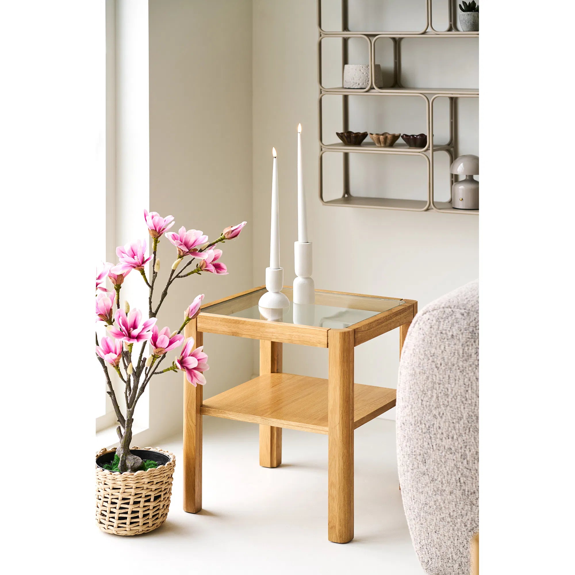 Bijzettafel Sundaria – met gehard glazen blad