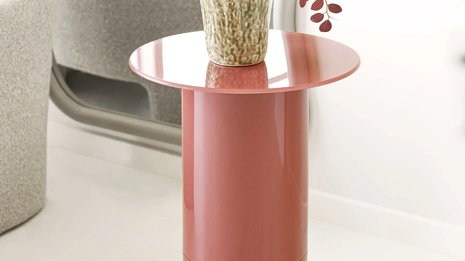 Bijzettafel Rose - van MDF en glas