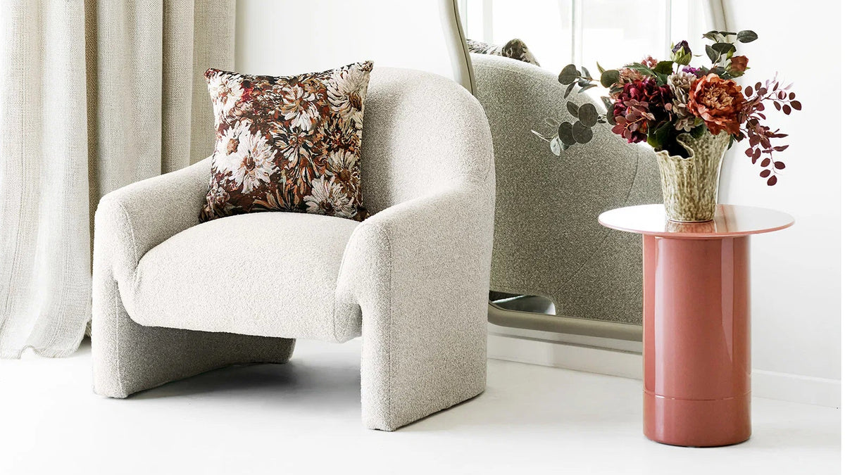 Bijzettafel Rose - van MDF en glas