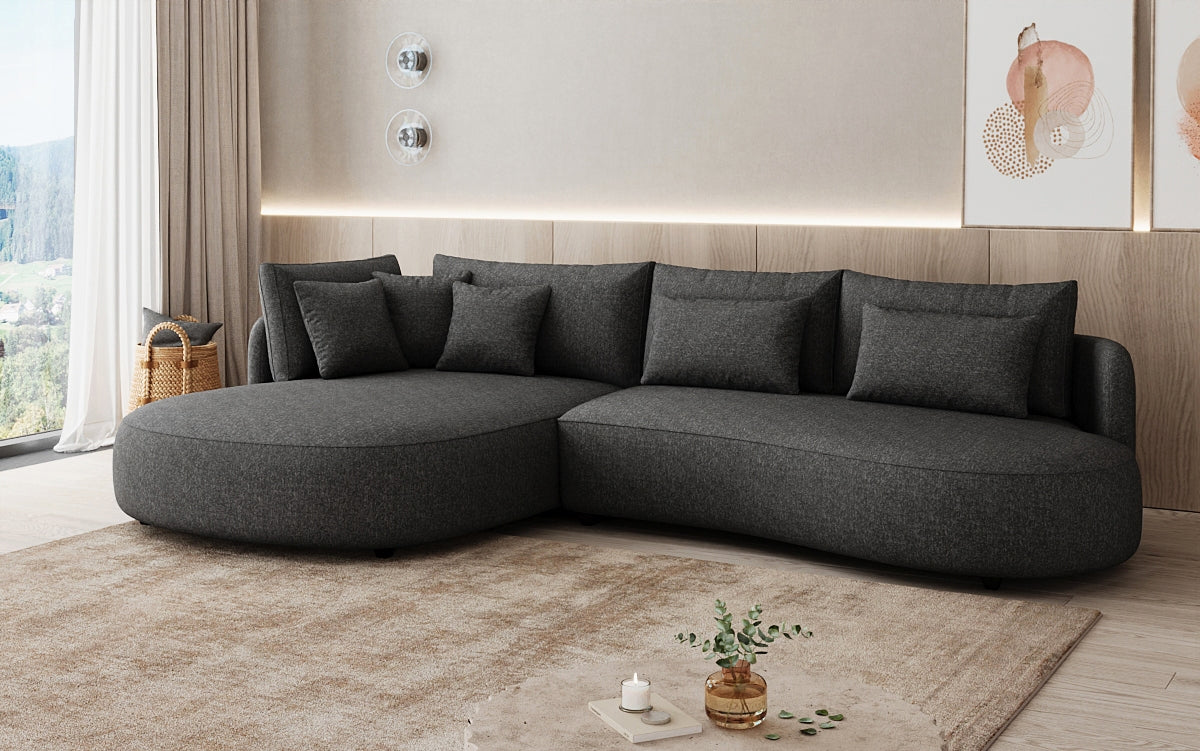 Designer hoekbank Ando Mini in structuurstof