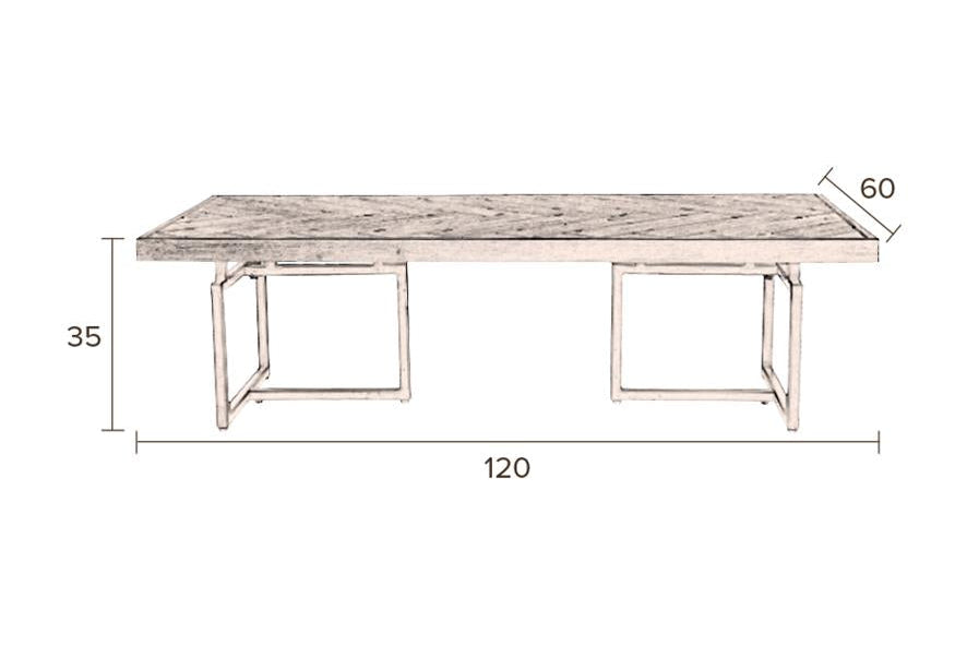 Salontafel Iloria – van acaciafineer in Bruin