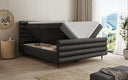 Boxspringbed Tubo in structuurstof met opbergruimte