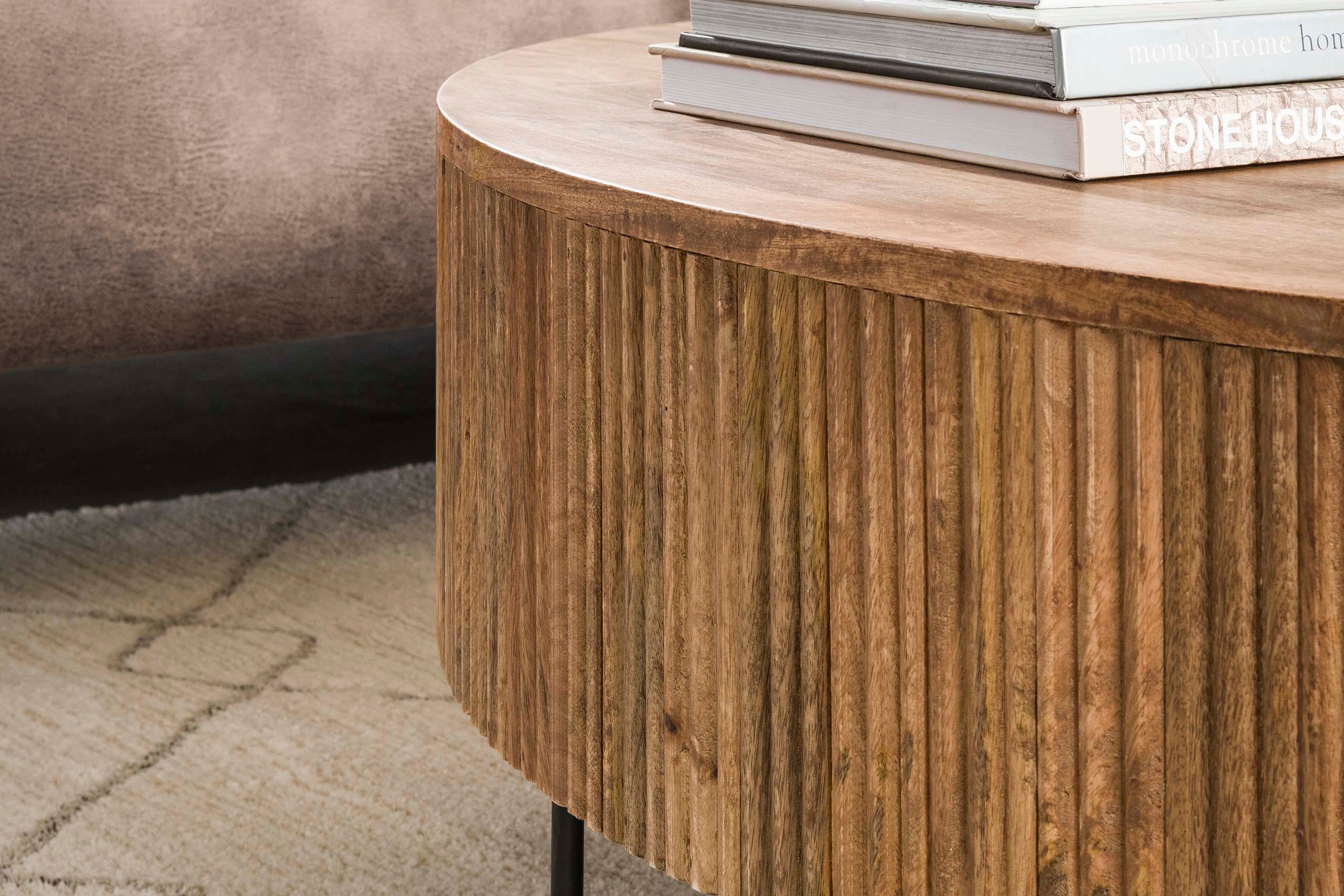 Salontafel Duna - van mangohout ⌀ 120 cm