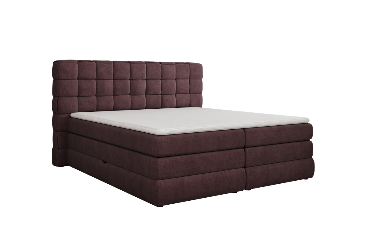 Boxspringbed Trama met opbergruimte in Fluweel