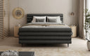 Boxspringbed Tubo in structuurstof met opbergruimte