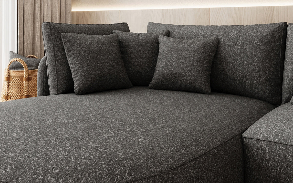 Designer hoekbank Ando Mini in structuurstof