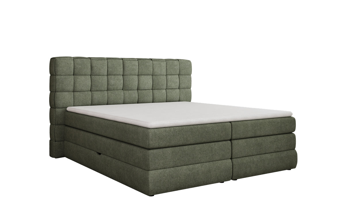 Boxspringbed Trama met opbergruimte in Stof