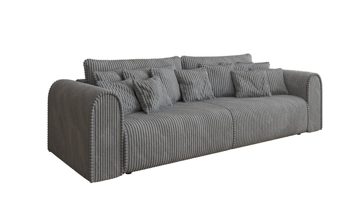 Designerbank Big Buddy 3-zits met slaapfunctie en opbergruimte in breed ribfluweel